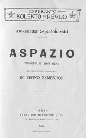 [Gutenberg 45713] • Aspazio: Tragedio en Kvin Aktoj